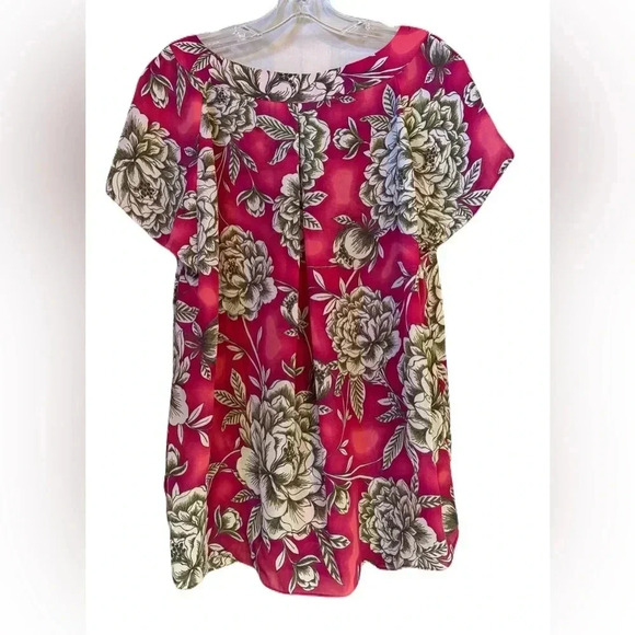 Worthington Floral Kimono-Style Blouse - Picture 2 of 4